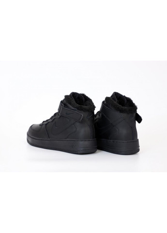 Чорні Зимовий кросівки чоловічі nike air force high winter black найк аір форс 1 преміум No Brand