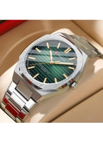 Curren 8456 Серебристо-зеленый No Brand (389884525)