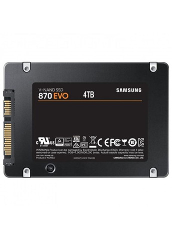 Накопичувач SSD 4TB 870 EVO 2.5" SATAIII MLC (MZ-77E4T0B/EU) Samsung (351559565)