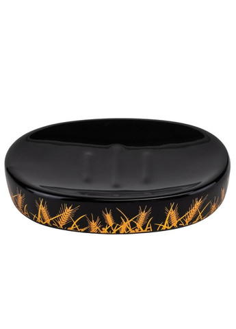 Набір для ванної кімнати 4 предмети кераміка 9190-017 чорний із візерунком No Brand (346152703)