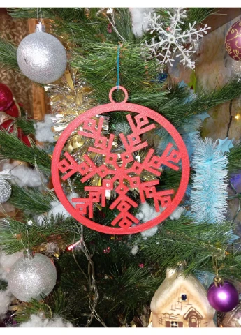 ❄️🌲 Різдвяна прикраса «Christmas Snowflake Decoration» 16 см 3D-друк No Brand (388368880)