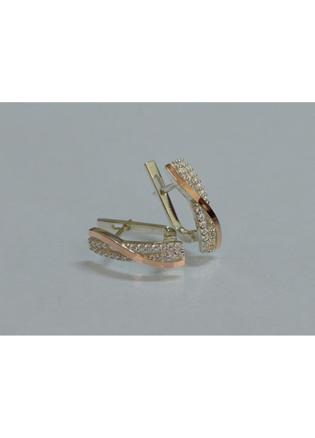 Серебряные серьги с золотыми накладками Silver Style (366814251)