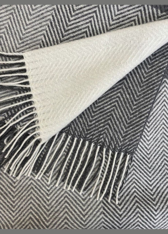 Плед Мериносовий Клітка біл-св.сер-тем.сер 140 x 200 см Love You (306459381)