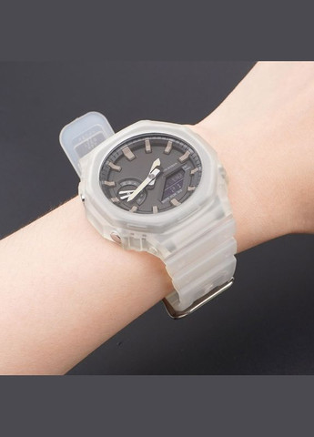 Ремінець для Casio G-Shock GA-2100/2110 Translucent Silver Modfit (364848622)