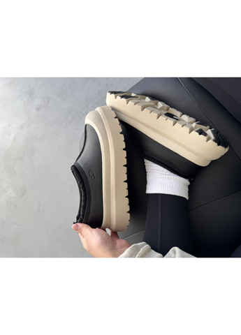 Черно-белые демисезонные кроссовки мужские и женские UGG Tasman Weather Hybrid Black Birch | Угі Тасман Гібрид