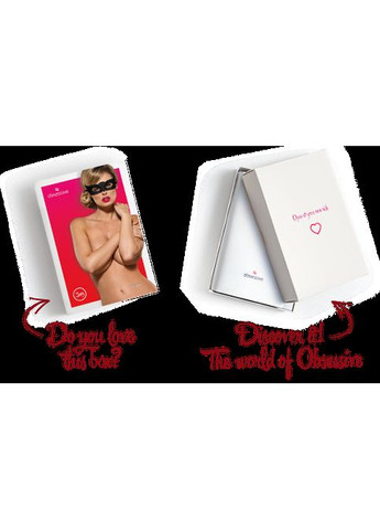 Мереживна маска A700 mask, єдиний розмір, чорна Obsessive (335391362)