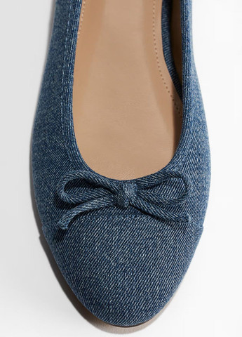 Жіночі балетки H&M | сині однотонні текстиль (347146633)