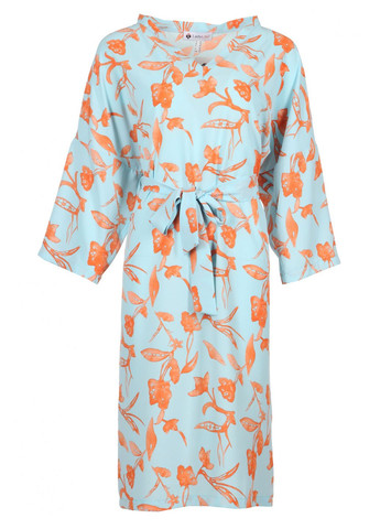 Голубое повседневный платье голубое в цветы (ll226611969) LadyLike