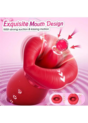 Вибратор язык вакуумный стимулятор с лизанием и сосанием клитора Клиторальный вибратор с эффектом кунилингуса No Brand (349748000)