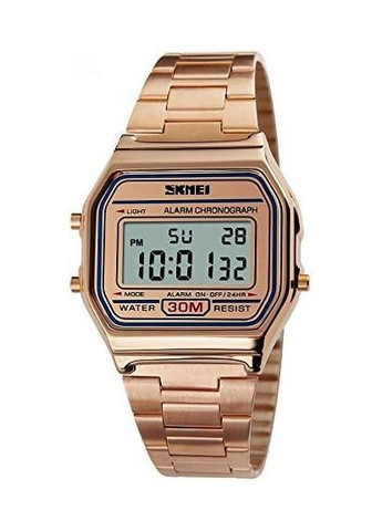 Годинник наручний Skmei 1123RG Rose Gold рожеве золото ретро стиль підсвічування календар No Brand (356111781)