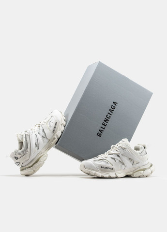 Білі Осінні кросівки чоловічі і жіночі balenciaga track white | баленсіага трек білі No Brand