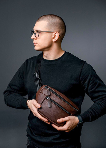 Бананка з натуральної зернистої шкіри Vishnya (317734921)