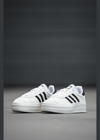 Білі осінні кросівки жіночі adidas Gazelle Bold