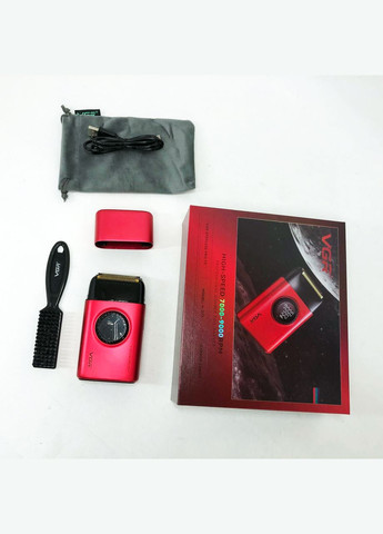 Електробритва V-377 RED шейвер, Електрична акумуляторна бритва для гоління, шейвер чоловічий VGR (364666100)