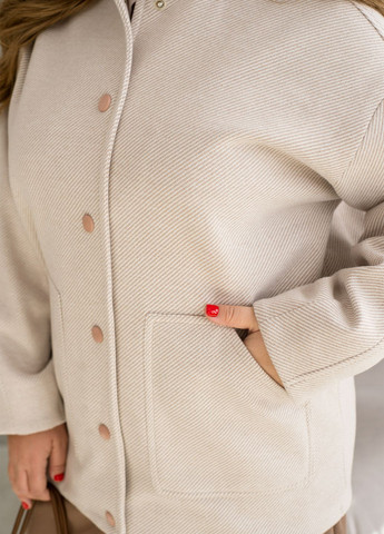 Бежеве Діловий, Повсякденний, Кежуал, Вечірній класичне напівпальто однобортне No Brand однотонне