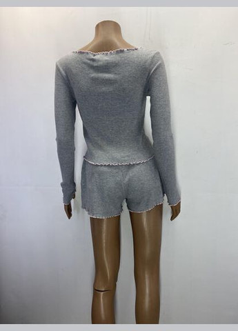 Серая всесезон пижама рубашка + брюки Topshop