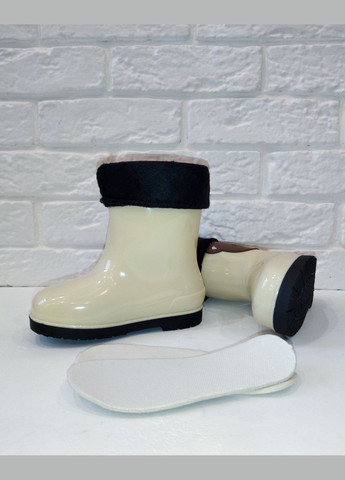 Гумові чоботи дитячі Ведмедик молочний/чорний No Brand (333706044)