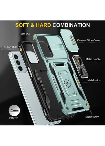 Ударопрочный чехол Camshield Army Ring для Samsung Galaxy A05s с кольцом Голубой Epik (372499429)