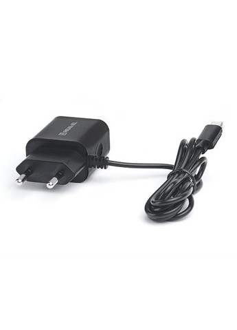 Сетевое зарядное устройство CH-217 (2USB, 2.1A) Black + кабель Lightning Real-El (336956114)