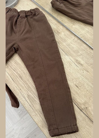 Коричневые праздничный, коктейльный, спортивные, повседневный, карнавальный, джинсовые, нарядные, классические, домашние, пляжный, кэжуал зимние брюки джоггеры, классические, зауженные, галифе, прямые BabyStyle