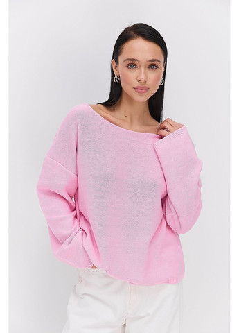 Жіночий вязаний джемпер oversize чорний Arjen (370601790)