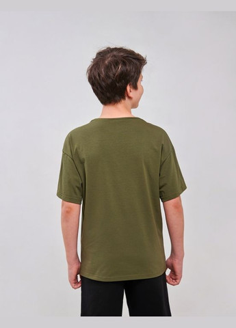 Зеленая футболка темно-зеленый Smil