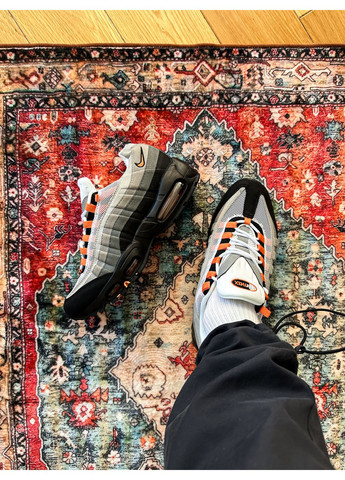 Сірі Осінні кросівки чоловічі nike air max 95 og 'bright mandarin' | найк еір макс 95 сірі No Brand