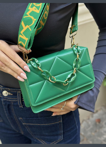 Женская сумка 10277 кросс-боди на ремешке зеленая No Brand (299279293)