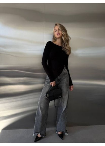 Базовый асимметричный лонгслив (кофта), вискоза, (арт. 356SH) No Brand (370241151)