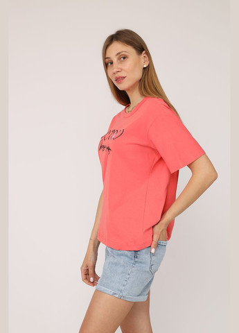 Футболка с коротким рукавом женская цвет розовый CB-00272839 Yuki - (333801883)