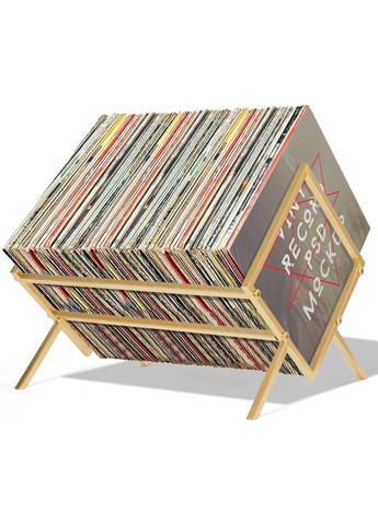 Стеллаж подставка для хранения виниловых пластинок и книг No Brand (366304321)