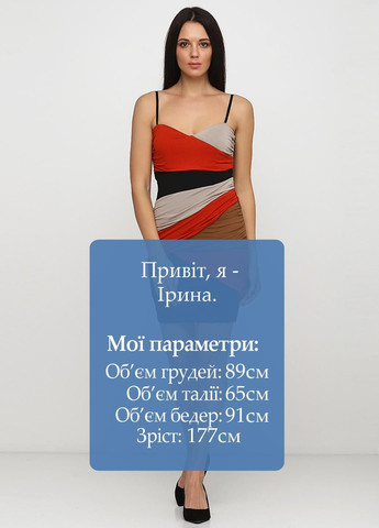 Чорна повсякденний сукня чорно-помаранчевий ON-Line