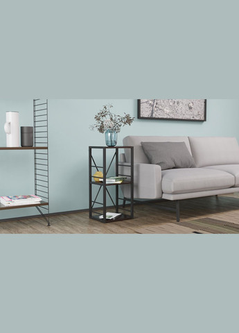 Этажерка 3/34 Серии Коннект 73x34x28 черный ДСП Венге 16мм (FRD-105548) Ferrum-decor (351359047)