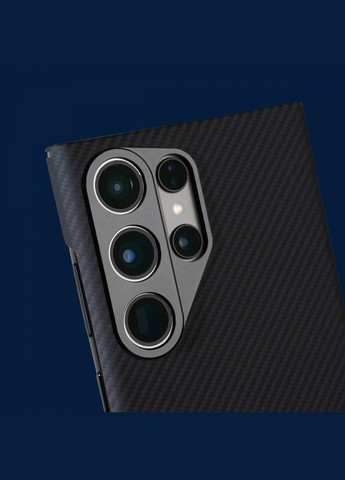 Чохол Premium Carbon Slim with Magnetic Ring black Wave Samsung Galaxy S24 Ultra (322245486)