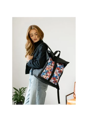 Жіночий рюкзак Roll Top One принт "Flowers" Sambag (339041358)