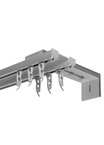 Кронштейн настенный раздвижной к потолочному карнизу усиленный 16-20 см серый IDEIA (300229132)