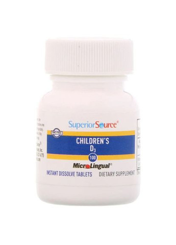 Витамин Д3 для детей, Children's Vitamin D3 400, 100таб (36606004) Superior Source (293255704)