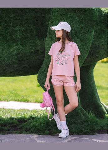 Розовый летний комплект для девочки (подростковый) hc (h001-6243-057-33) No Brand