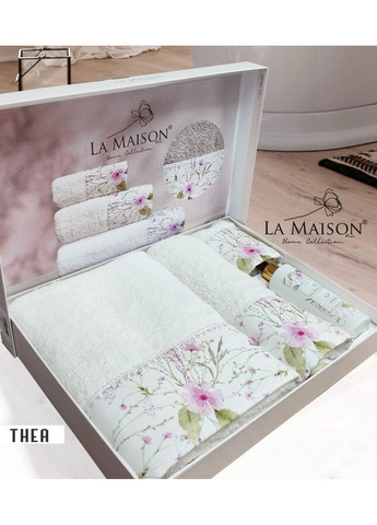 La Maison подарунковий набір рушників з парфумами 30х50см+50х90см+70х140см комбінований виробництво -