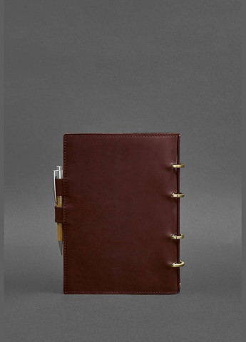 Кожаный блокнот с датированным блоком (Софт-бук) 9.1 бордовый Crazy Horse (A-027491) BlankNote (328961411)