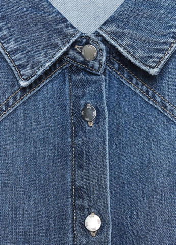 Светло-синяя рубашка однотонная Zara