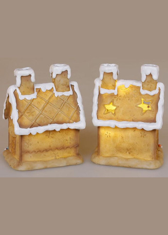 Декоративна статуетка "Пряниковий Будиночок" 13.5см полистоун з LED-підсвіткою Bona (329895875)