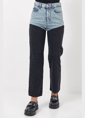 Укорочені двокольорові прямі джинси Lurex - (315832194)