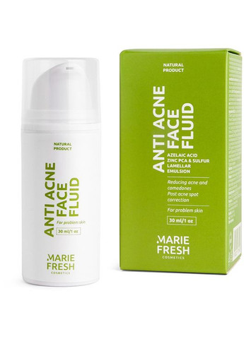 Антиакне крем-флюїд Clarifying face fluid 30ml (1094801-71747) Marie Fresh (369133937)