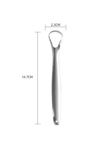 Гигиенический очиститель языка щетка-скребок из нержавеющей стали Tongue Scarper 29324 No Brand (322594643)