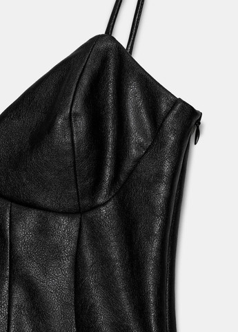 Черное платье Zara однотонное