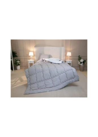 Ковдра зимова силіконова Grey White 200 х 220 (ek47031) Руно зимова силіконова Grey White 200 х 220 (392674421)