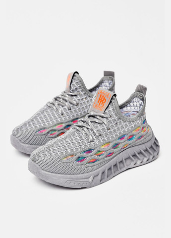 Серые демисезонные кроссовки детские для мальчика текстильные серого цвета Let's Shop