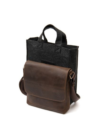 Сумка (11432) Grande Pelle Чоловіча Коричнева (364661663)