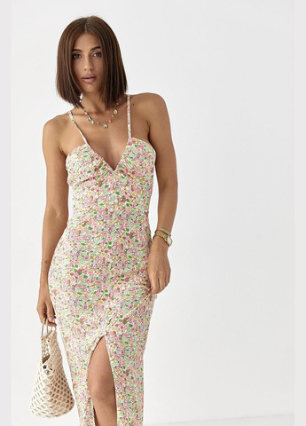 Квітковий сарафан на бретелях Lurex (336678826)